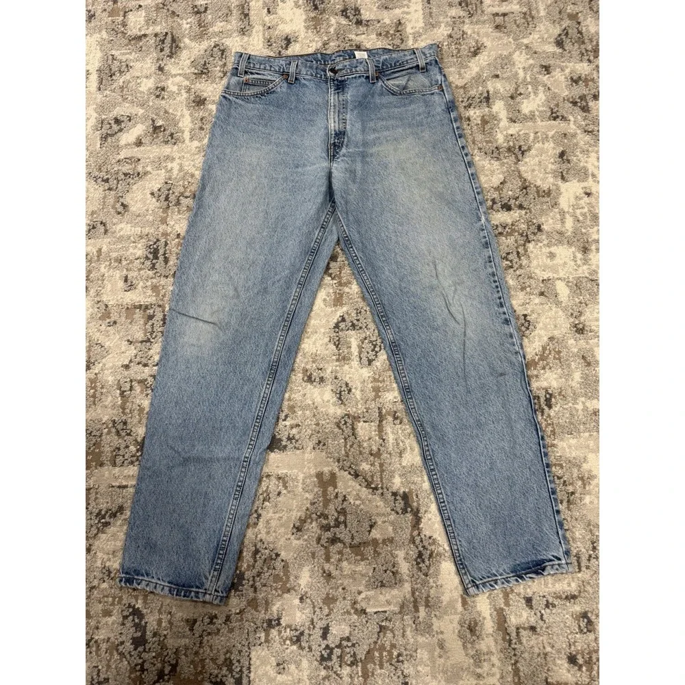 Vintage Levis Jeans Mens 38x34 Blue Denim 550 Relaxed Fit Orange Tab Pants 90s